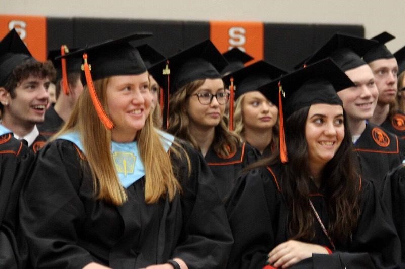 students graduating